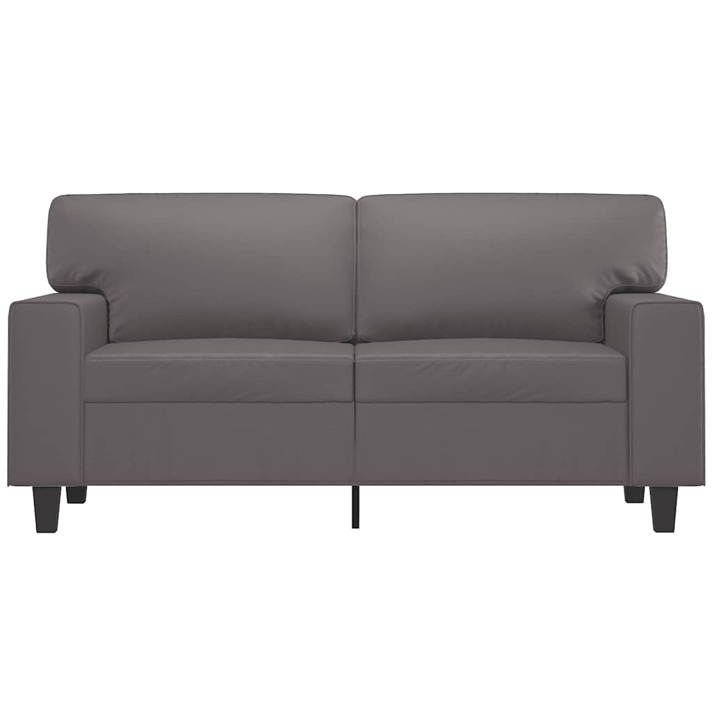 Tweezitsbank 120 cm kunstleer grijs