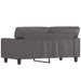 Tweezitsbank 120 cm kunstleer grijs