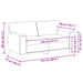Tweezitsbank 120 cm kunstleer grijs