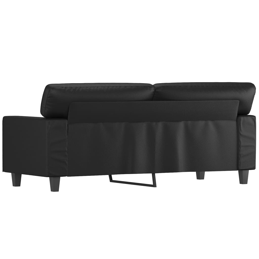 Tweezitsbank 140 cm kunstleer zwart