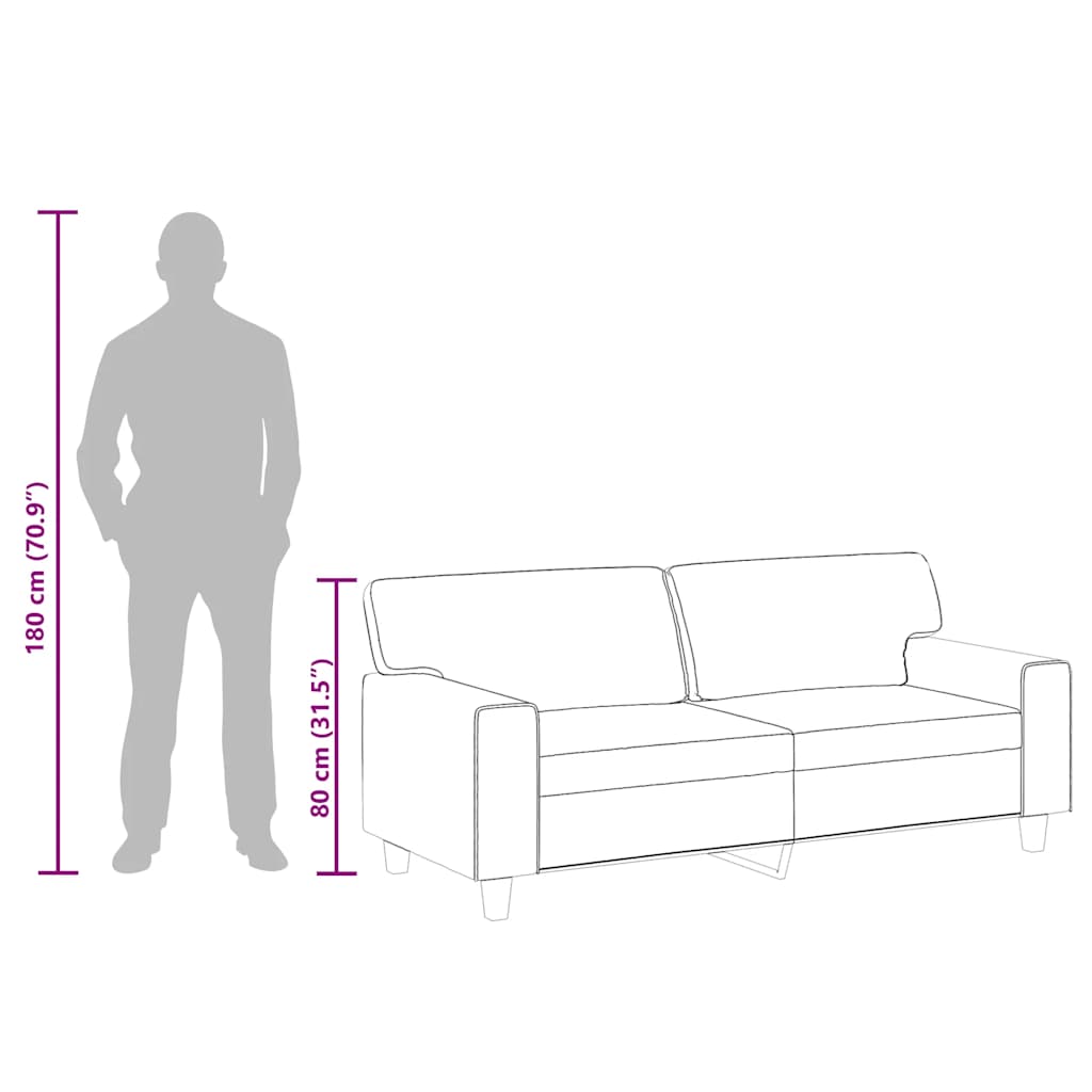 Tweezitsbank 140 cm kunstleer zwart