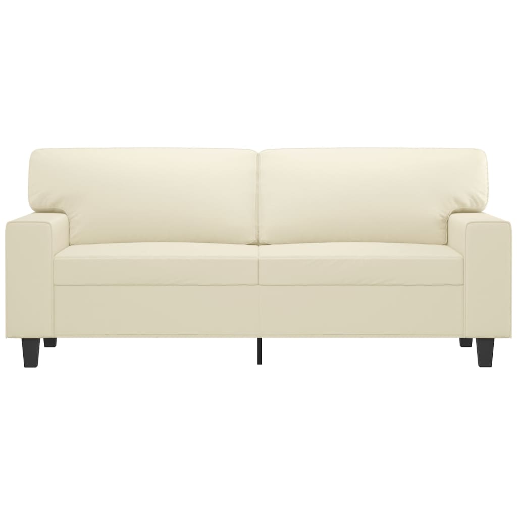 Tweezitsbank 140 cm kunstleer crèmekleurig