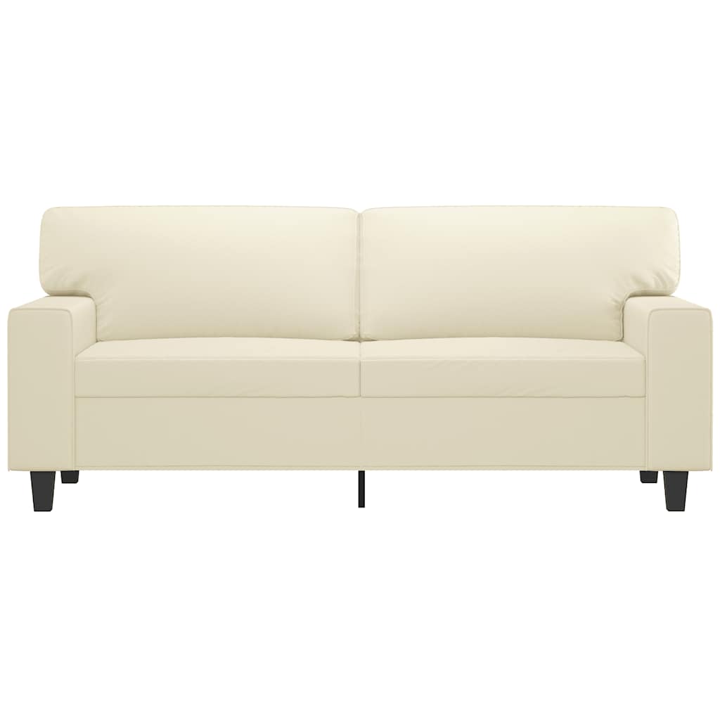 Tweezitsbank 140 cm kunstleer crèmekleurig