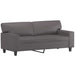 Tweezitsbank 140 cm kunstleer grijs