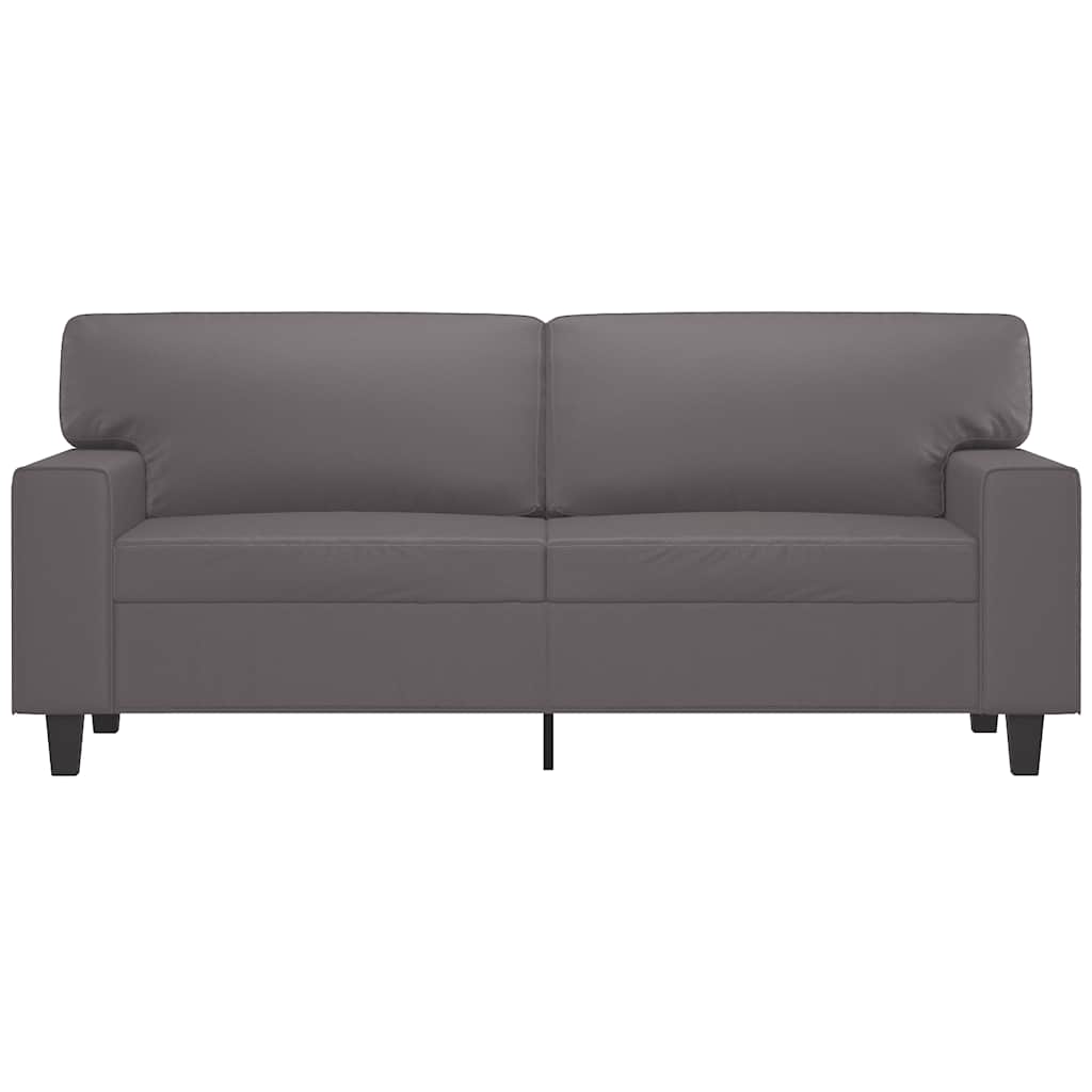 Tweezitsbank 140 cm kunstleer grijs