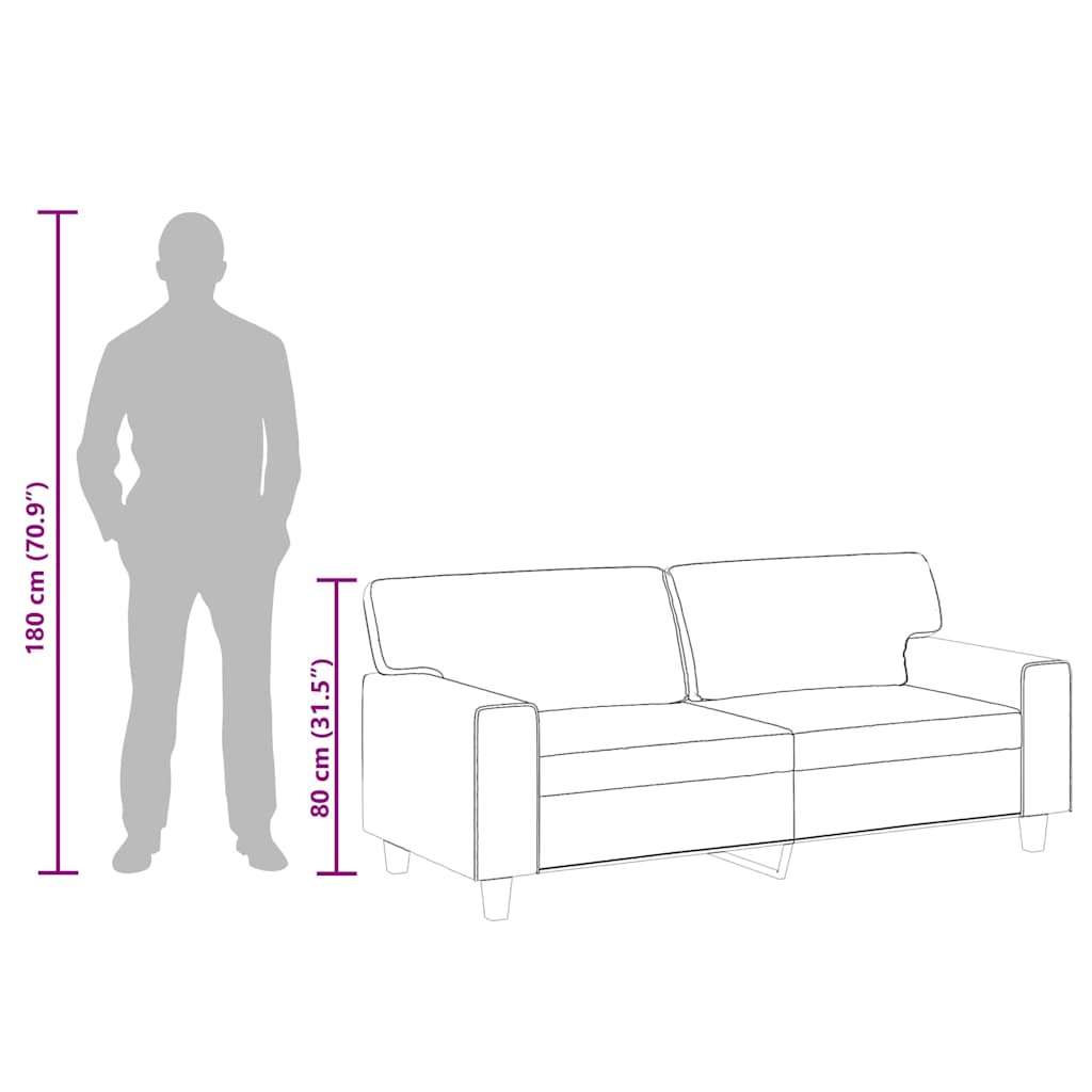 Tweezitsbank 140 cm kunstleer grijs