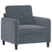 Fauteuil 60 cm fluweel donkergrijs