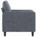 Fauteuil 60 cm fluweel donkergrijs