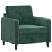 Fauteuil 60 cm fluweel donkergroen