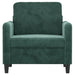 Fauteuil 60 cm fluweel donkergroen