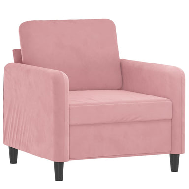 Fauteuil 60 cm fluweel roze