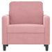 Fauteuil 60 cm fluweel roze