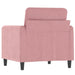 Fauteuil 60 cm fluweel roze