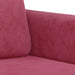 Fauteuil 60 cm fluweel wijnrood