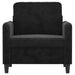 Fauteuil 60 cm fluweel zwart