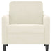 Fauteuil 60 cm fluweel crèmekleurig