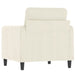 Fauteuil 60 cm fluweel crèmekleurig