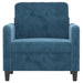 Fauteuil 60 cm fluweel blauw