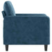 Fauteuil 60 cm fluweel blauw