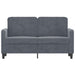 Tweezitsbank 120 cm fluweel donkergrijs