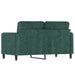 Tweezitsbank 120 cm fluweel donkergroen