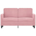 Tweezitsbank 120 cm fluweel roze