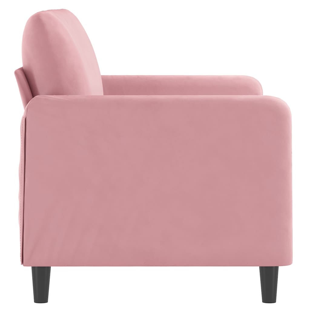 Tweezitsbank 120 cm fluweel roze