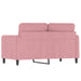 Tweezitsbank 120 cm fluweel roze