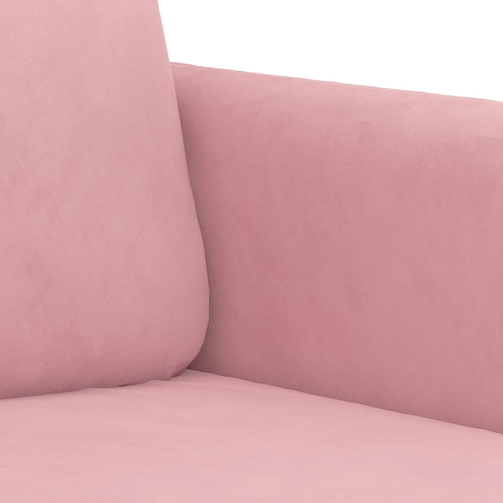 Tweezitsbank 120 cm fluweel roze