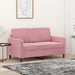 Tweezitsbank 120 cm fluweel roze