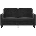 Tweezitsbank 120 cm fluweel zwart