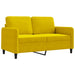 Tweezitsbank 120 cm fluweel geel