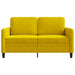 Tweezitsbank 120 cm fluweel geel