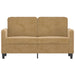 Tweezitsbank 120 cm fluweel bruin