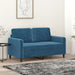 Tweezitsbank 120 cm fluweel blauw