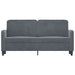 Tweezitsbank 140 cm fluweel donkergrijs