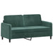 Tweezitsbank 140 cm fluweel donkergroen