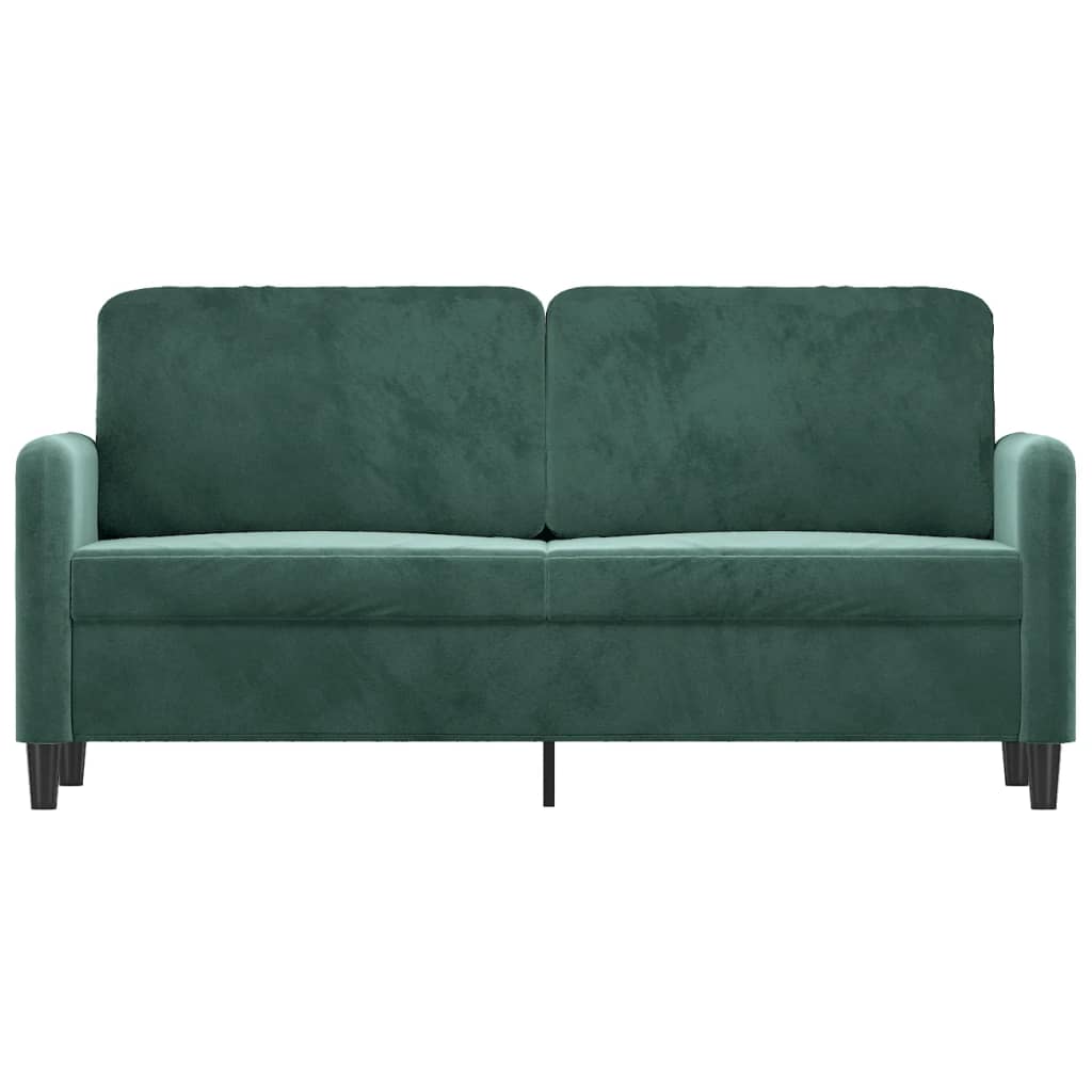 Tweezitsbank 140 cm fluweel donkergroen