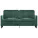 Tweezitsbank 140 cm fluweel donkergroen
