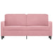 Tweezitsbank 140 cm fluweel roze