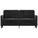 Tweezitsbank 140 cm fluweel zwart