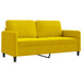 Tweezitsbank 140 cm fluweel geel