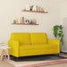 Tweezitsbank 140 cm fluweel geel