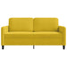 Tweezitsbank 140 cm fluweel geel