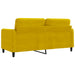 Tweezitsbank 140 cm fluweel geel