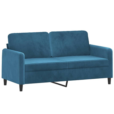 Tweezitsbank 140 cm fluweel blauw