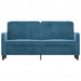Tweezitsbank 140 cm fluweel blauw