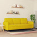 Driezitsbank 180 cm fluweel geel