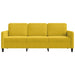 Driezitsbank 180 cm fluweel geel