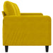Driezitsbank 180 cm fluweel geel